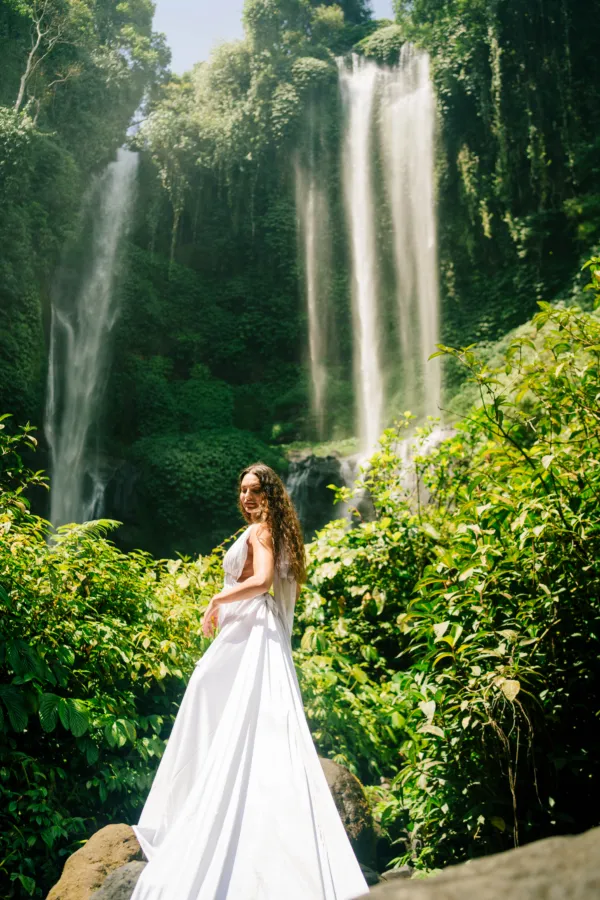 Sekumpul Waterfall Tour from Ubud with Flying Dress, Professional Photography & Drone Footage